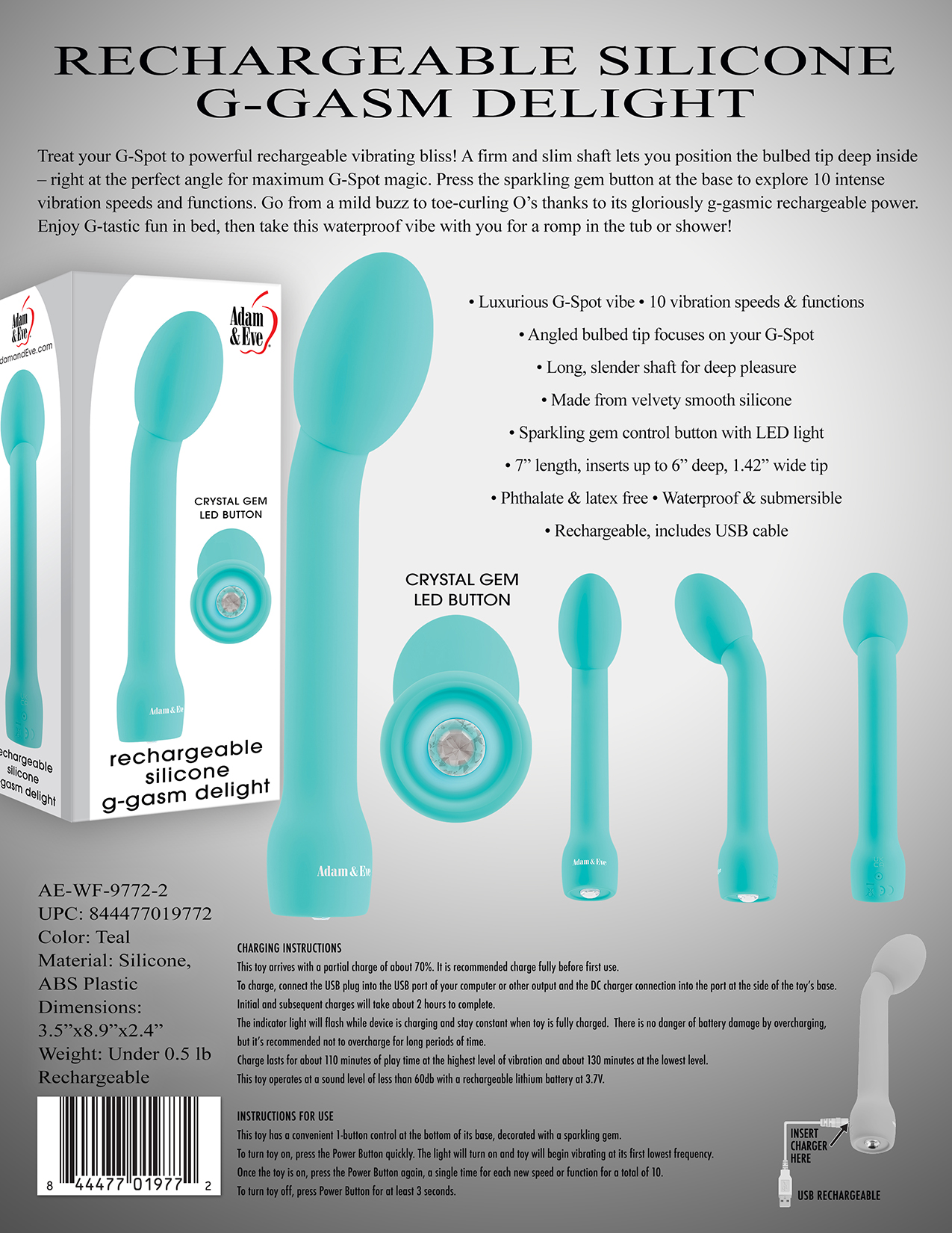 G-GASM DELIGHT SILICONE RECHARGEABLE