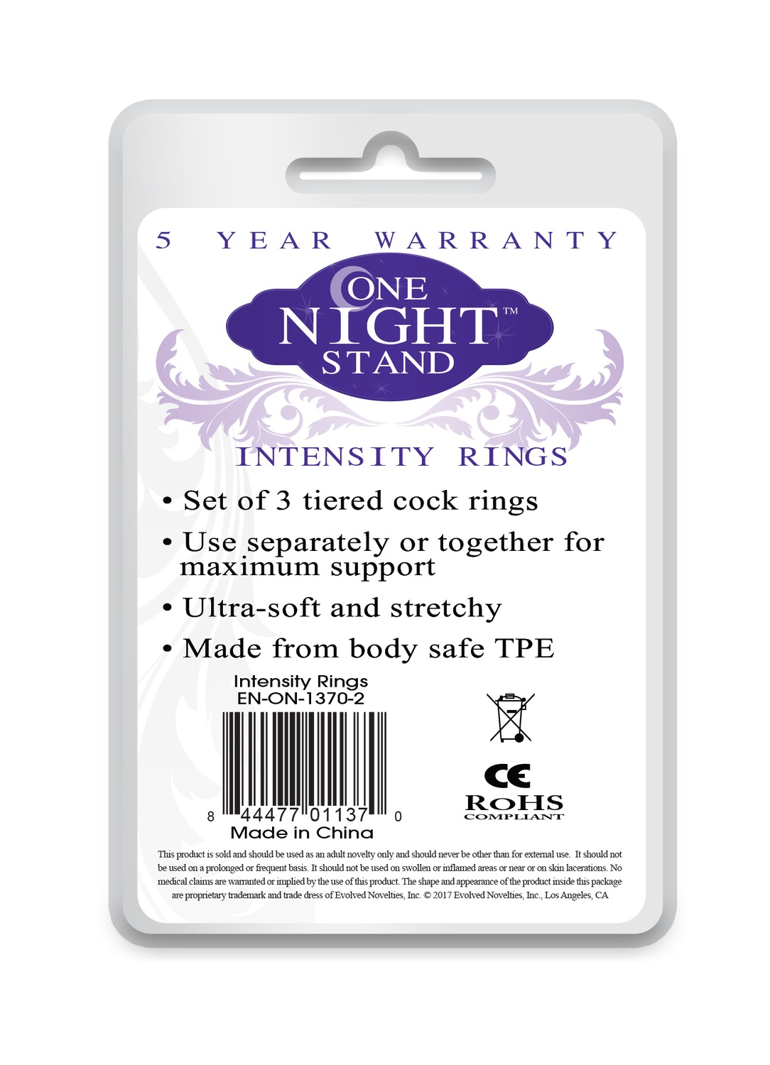 INTENSITY RINGS, ONE NIGHT STAND