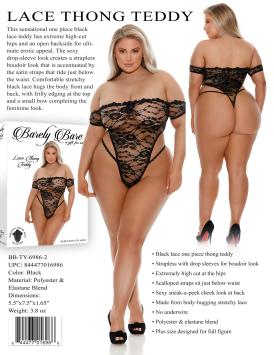 Lace Thong Teddy Plus Size