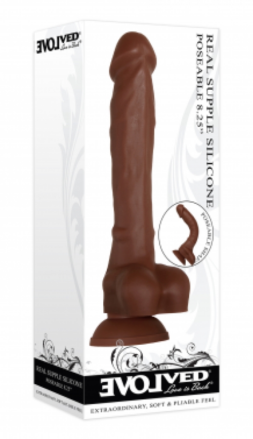 REAL SUPPLE SILICONE POSEABLE 20,9 CM DARK